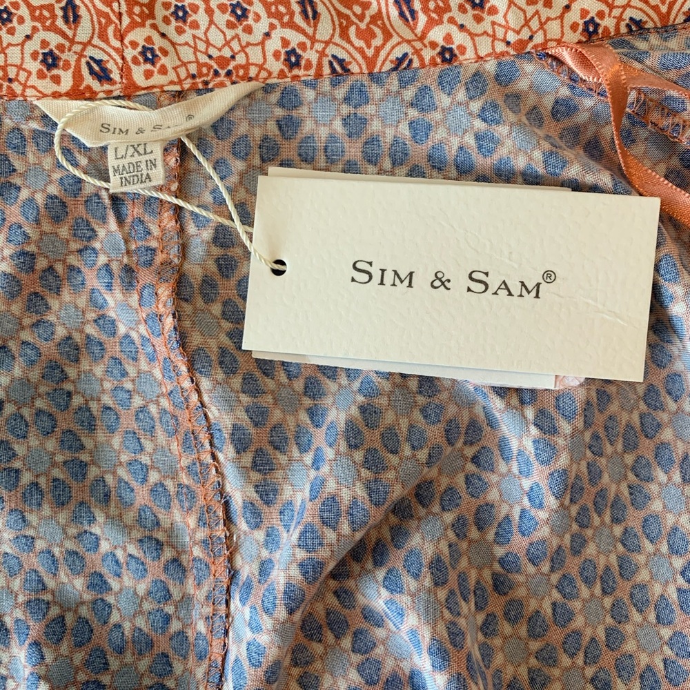 Sim & Sam Boho Hippie Kimono Tunic Purple Blue New - Picture 10 of 12